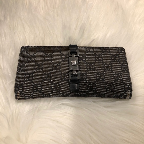 Gucci Handbags - Authentic Gucci Canvas Foldover Wallet